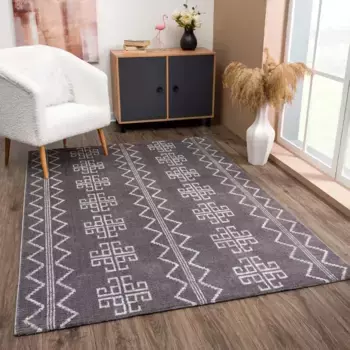 Ковер Carpet City "April 0608", прямоугольный, ковер в стиле бохо, особенно мягкий, глубокий ворс 200х290 см, серый