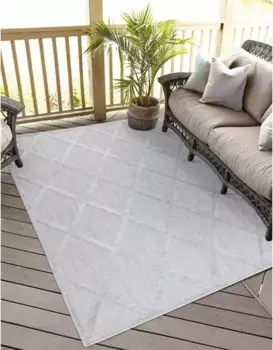 Ковер Carpet City "Ковер для дома и улицы Santorini 457 120х170 см, серый