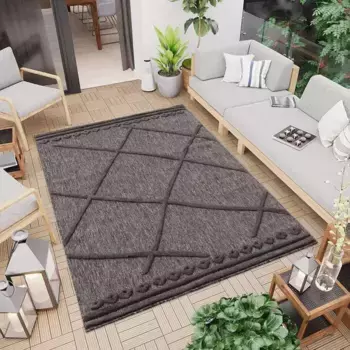 Ковер Carpet City "Ковер для дома и улицы Santorini 58578 120х170 см, цвет anthrazit