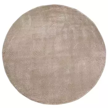 Ковер Carpet City "Ковер Frise FANCY 647", прямоугольный, высота 12 мм, короткий ворс, 3D-вид, круговой узор, гостиная, спальня, бежевый