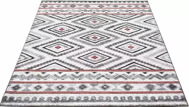 Ковер Carpet City "Moda 1129", прямоугольный, короткий ворс, гостиная 120х160 см, красный