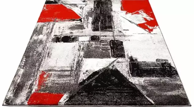 Ковер Carpet City "Мода 1134", прямоугольный, короткий ворс, гостиная 190х280 см, красный