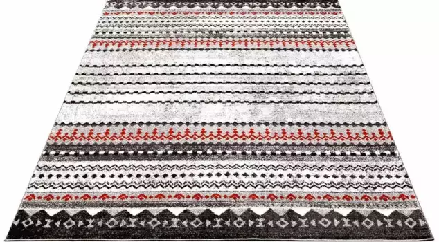 Ковер Carpet City "Moda 1136", прямоугольный, короткий ворс, гостиная 80х150 см, красный