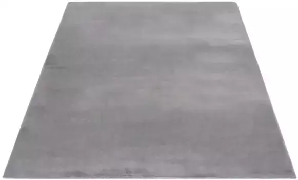 Ковер Carpet City мохнатый "TOPIA 400", прямоугольный, ковер из искусственного меха с имитацией меха кролика, гостиная, спальня 120х170 см, серый