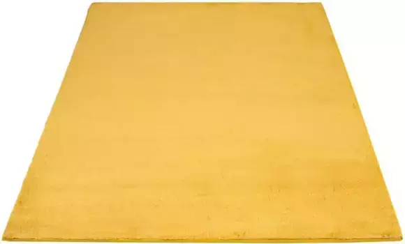 Ковер Carpet City мохнатый "TOPIA 400", прямоугольный, ковер из искусственного меха с имитацией меха кролика, гостиная, спальня 120х170 см, цвет gelb