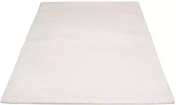 Ковер Carpet City мохнатый "TOPIA 400", прямоугольный, ковер из искусственного меха с имитацией меха кролика, гостиная, спальня 160х230 см, белый