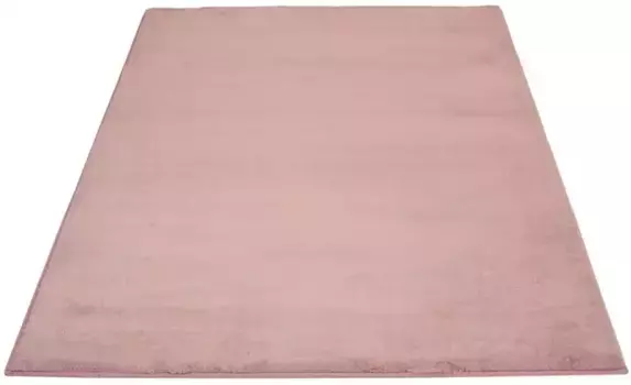Ковер Carpet City мохнатый "TOPIA 400", прямоугольный, ковер из искусственного меха с имитацией меха кролика, гостиная, спальня 120х170 см, розовый