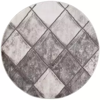 Ковер Carpet City "Noa 9313", круглый, высота 11 мм, короткий ворс, современный, мягкий, простой в уходе, серый