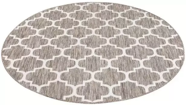 Ковер Carpet City "Outdoor", круглый, устойчивый к УФ-излучению, плоского переплетения, также доступен в квадратной форме 120 см, бежевый