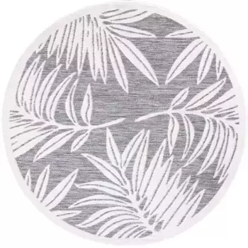 Ковер Carpet City "Outdoor", круглый, устойчивый к УФ-излучению, плоского переплетения, также доступен в квадратной форме 120 см, серый