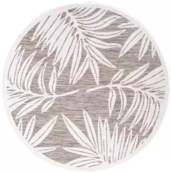 Ковер Carpet City "Outdoor", круглый, устойчивый к УФ-излучению, плоского переплетения, также доступен в квадратной форме 160 см, бежевый