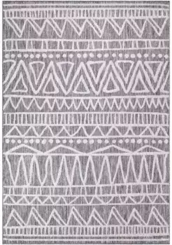 Ковер Carpet City "Outdoor", прямоугольный, устойчивый к УФ-излучению, плоского переплетения, также доступен в квадратной форме 150х150 см, серый