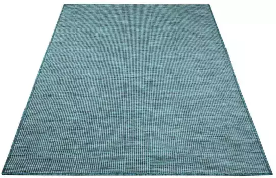Ковер Carpet City "Пальма", прямоугольный, атмосферостойкий и устойчивый к УФ-излучению, для балкона, террасы, кухни, ровный тканый 100х200 см, синий