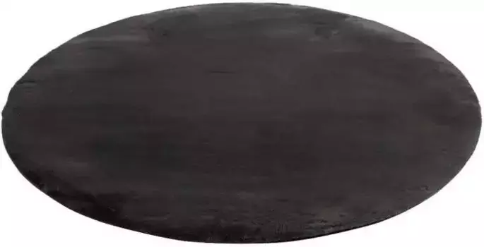 Ковер Carpet City с высоким ворсом "TOPIA400", круглый, особенно мягкий и уютный благодаря полиэстеру, однотонные цвета 120 см, цвет anthrazit