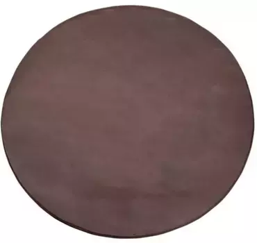 Ковер Carpet City с высоким ворсом "TOPIA400", круглый, особенно мягкий и уютный благодаря полиэстеру, однотонные цвета 120 см, серо-коричневый