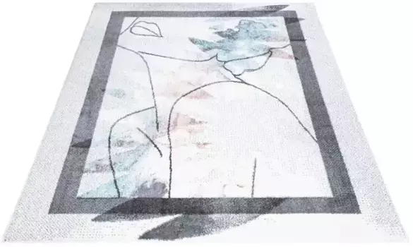 Ковер Carpet City "YOUNG953", прямоугольный, современный молодежный ковер, идеально подходит для комнат подростков, гостиных 120х160 см, цвет creme