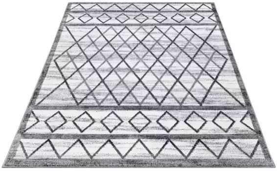 Ковер Carpet City "YOUNG964", современный молодежный ковер прямоугольной формы с гео-рисунком 120х160 см, серый