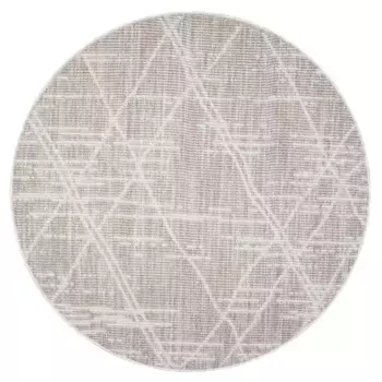 Ковер City "CLASICO 9162", круглый, короткий ворс, геометрический, стиль бохо, гостиная Carpet City 200 см, бежевый