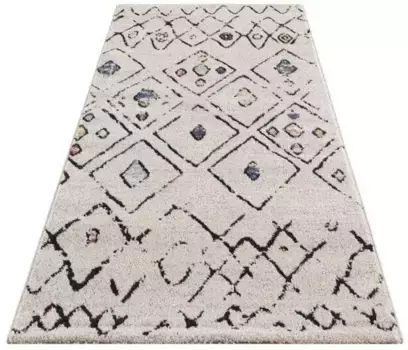 Ковер City дорожка "Миста 2574", прямоугольный, короткий ворс, вид бохо, разноцветный, мягкий, идеально подходит для прихожих и прихожих Carpet City 80х300 см, цвет creme