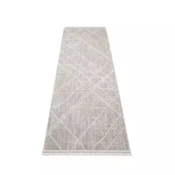 Ковер City ковер "CLASICO 9162", прямоугольный, короткий ворс, бахрома, геометрический, стиль бохо, гостиная Carpet City 120х170 см, бежевый