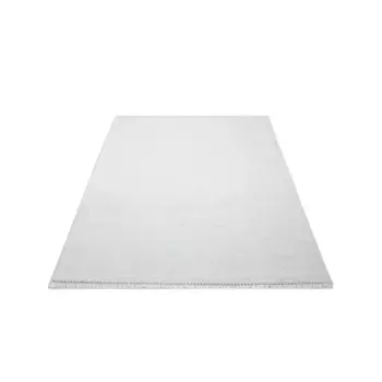 Ковер City "LINDO 8843", прямоугольный, короткий ворс, рисунок high-low/3D-эффект, бахрома, стиль бохо, гостиная Carpet City 80х300 см, белый