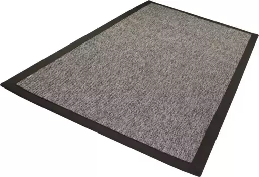 Ковер Dekowe "Naturino Classic", прямоугольный, плоского плетения, имитация сизаля, с каймой, подходит для использования внутри и снаружи помещений 80х150 см, цвет anthrazit