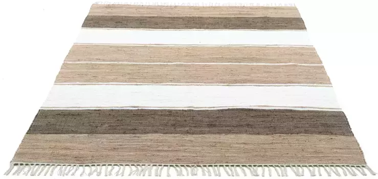 Ковер для дома "Alizee", прямоугольный, двусторонний ковер, чистый хлопок, сотканный вручную, в полоску, моющийся, современный Home affaire 60х120 см, коричневый
