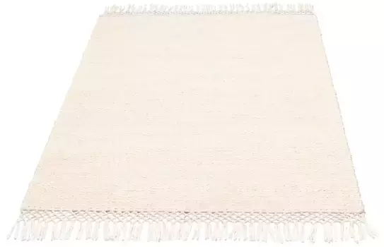 Ковер для дома "Амба", прямоугольные, плоские ковры, двусторонний ковер, однотонные, гостиная, столовая Home affaire 200х200 см, белый