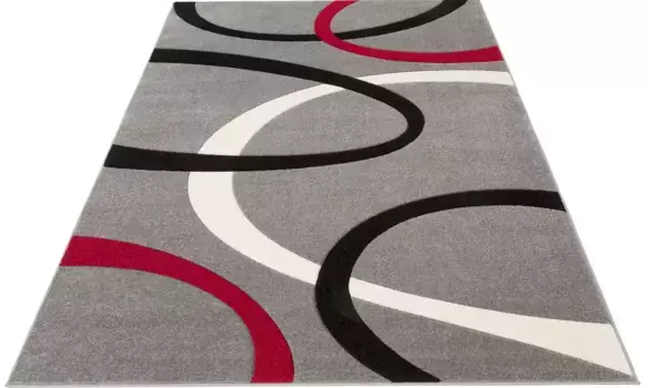 Ковер для дома "Bill", прямоугольный, с контурным вырезом ручной работы, короткий ворс, элегантный, 3D-дизайн My home 160х230 см, серый