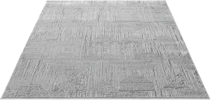 Ковер для дома ""Brakel", прямоугольный, легкий блеск, эффект термоусадочной пряжи, винтажный вид, плотное качество Home affaire 80х150 см, серый