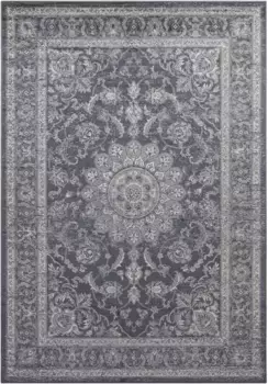 Ковер для дома "Бриар", прямоугольный, бархатный, восточный вид, имитация шелка, прочный, простой в уходе, связанный Home affaire 160х230 см, серый