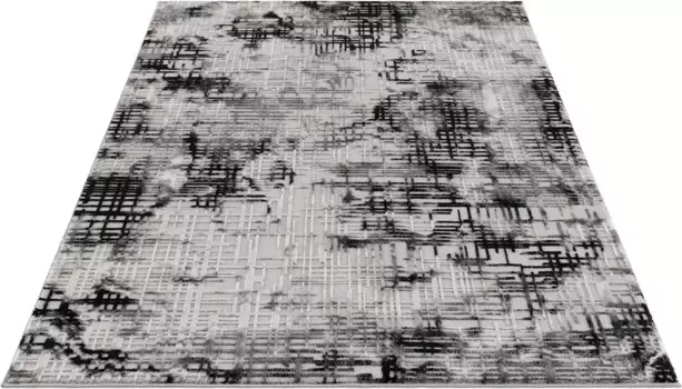 Ковер для дома "Cansu", прямоугольный, винтажный, легкий блеск, структура high-low, эффект термоусадочной резьбы My home 120х180 см, серый