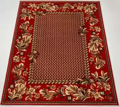 Ковер для дома "Дордонь", прямоугольный, короткий ворс, восточный стиль, узорчатый бордюр, гостиная Home affaire 160х230 см, красный