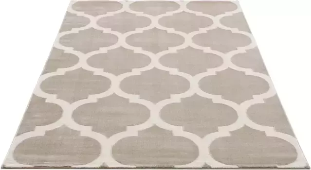 Ковер для дома "Fenris", прямоугольный, контурный крой, 3D дизайн, плоский ковер, короткий ворс, мягкий, элегантный Home affaire 200х290 см, цвет creme