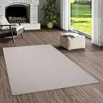 Ковер для дома «Fortis», прямоугольный, высота 5 мм, однотонный, петлевой, связанный, также как дорожка, износостойкий My Home, серо-коричневый