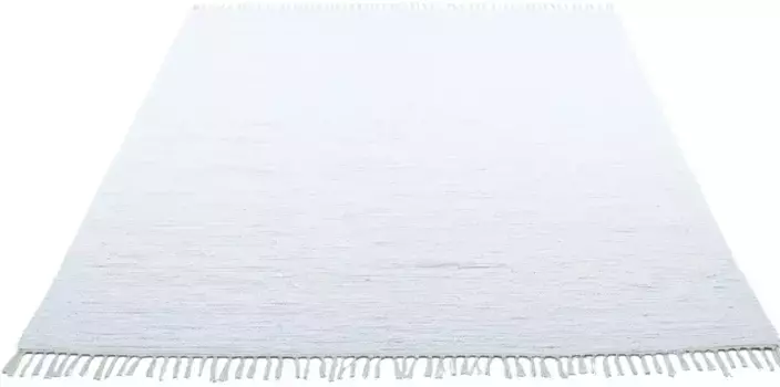 Ковер для дома "Gastines", прямоугольный, двусторонний ковер, чистый хлопок, сотканный вручную, однотонный, моющийся, современный Home affaire 70х140 см, белый