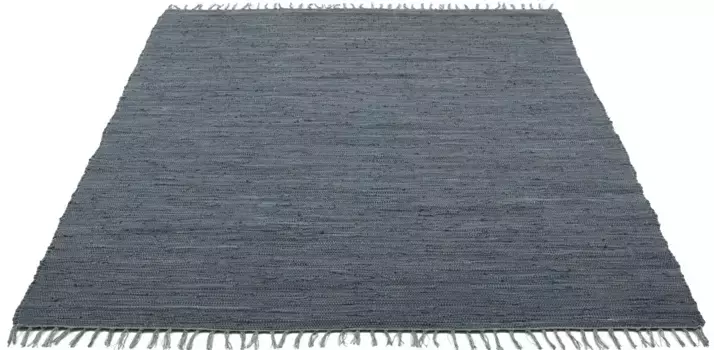 Ковер для дома "Gastines", прямоугольный, двусторонний ковер, чистый хлопок, сотканный вручную, однотонный, моющийся, современный Home affaire 120х180 см, цвет anthrazit