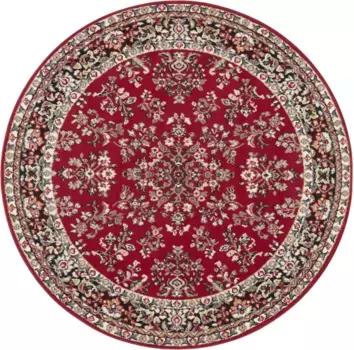 Ковер для дома "Halton", круглый, короткий ворс, восточный вид, с каймой, прочный, легко чистится, связанный Home affaire 140 см, красный