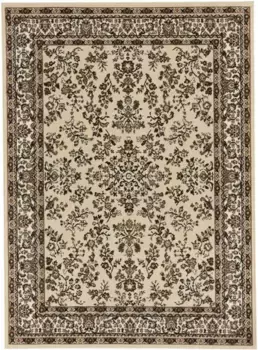 Ковер для дома "Halton", прямоугольный, короткий ворс, восточный вид, с каймой, прочный, простой в уходе, связанный Home affaire 120х160 см, слоновая кость