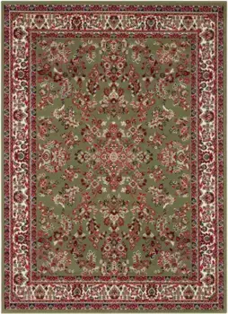 Ковер для дома "Halton", прямоугольный, короткий ворс, восточный вид, с каймой, прочный, простой в уходе, связанный Home affaire 120х160 см, зеленый