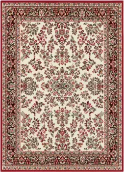 Ковер для дома "Halton", прямоугольный, короткий ворс, восточный вид, с каймой, прочный, простой в уходе, связанный Home affaire 160х220 см, кремовый/красный