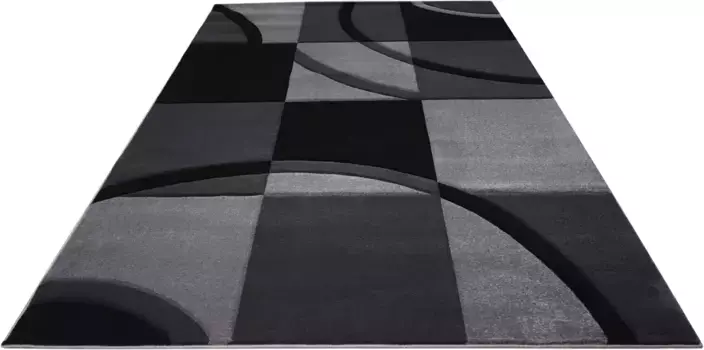 Ковер для дома "Josias", прямоугольный, с контурным вырезом ручной работы, плоский, с коротким ворсом, элегантный Home affaire 240х320 см, серый