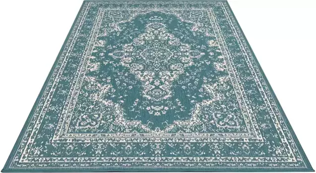 Ковер для дома "Oriental Outdoor", прямоугольный, подходит для внутреннего и наружного использования, имитация сизаля, двусторонний ковер, восточный дизайн Home affaire 160х220 см, светло-синий