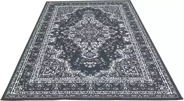 Ковер для дома "Oriental Outdoor", прямоугольный, подходит для внутреннего и наружного использования, имитация сизаля, двусторонний ковер, восточный дизайн Home affaire 160х220 см, серый