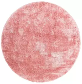 Ковер для дома с высоким ворсом "Малин", круглый, однотонный, слегка блестящий, особенно пушистый благодаря микрофибре Home affaire 140 см, 140 см, розовый