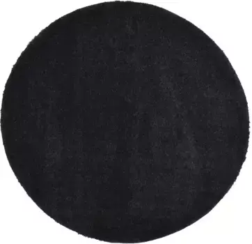 Ковер для дома с высоким ворсом "Малин", круглый, однотонный, слегка блестящий, особенно пушистый благодаря микрофибре Home affaire 190 см, 190 см, черный