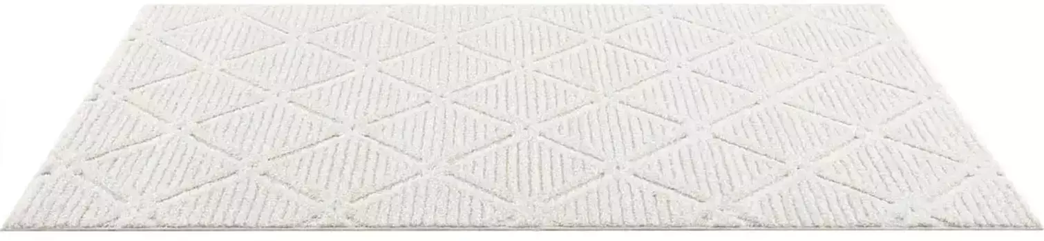 Ковер для дома с высоким ворсом "Tammo", прямоугольный, особенно мягкий, однотонный, ромбовидный, 3D-эффект Home affaire 200х290 см, цвет Creme