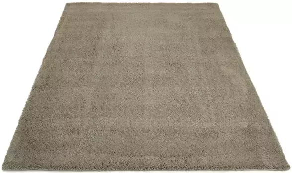 Ковер для дома "Сантос", прямоугольный, однотонный, очень мягкий ворс, теплый для ног Home affaire 60х130 см, серо-коричневый