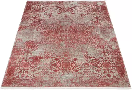 Ковер для колец "BOSTON", прямоугольный, эксклюзивный SAMPLE RING DELUXE COLLECTION, высококачественная связанная бахрома Musterring 80х150 см, красный