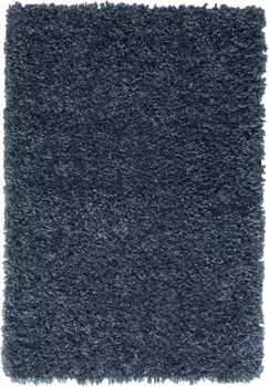 Ковер для моего дома "Банджи", круглый, однотонный, мягкий и пушистый, также доступен в прямоугольном исполнении My home 120 см, темно-синий